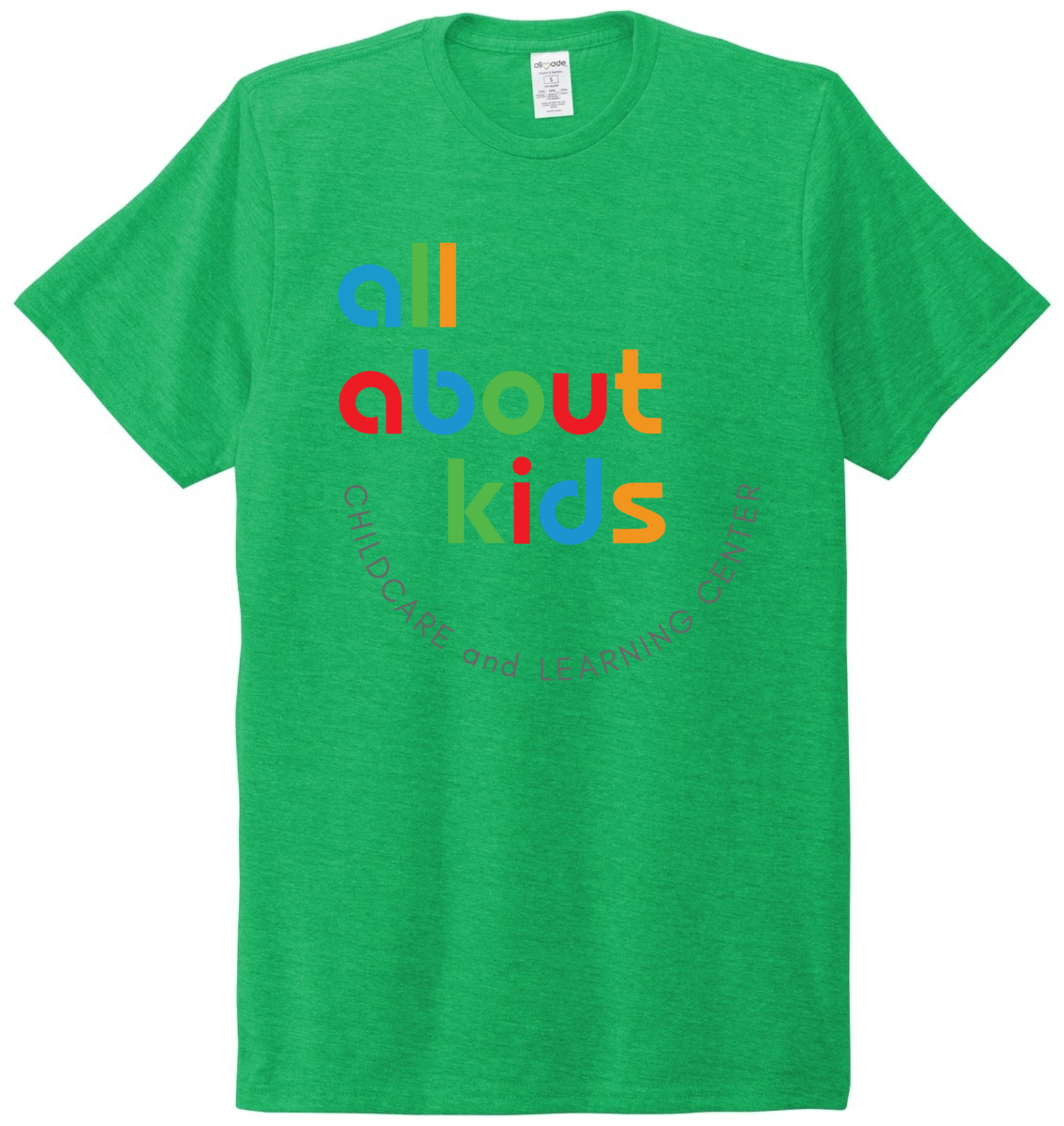 Allmade® Unisex Tri-Blend Tee – AL2004 (Grey Full Front Logo)