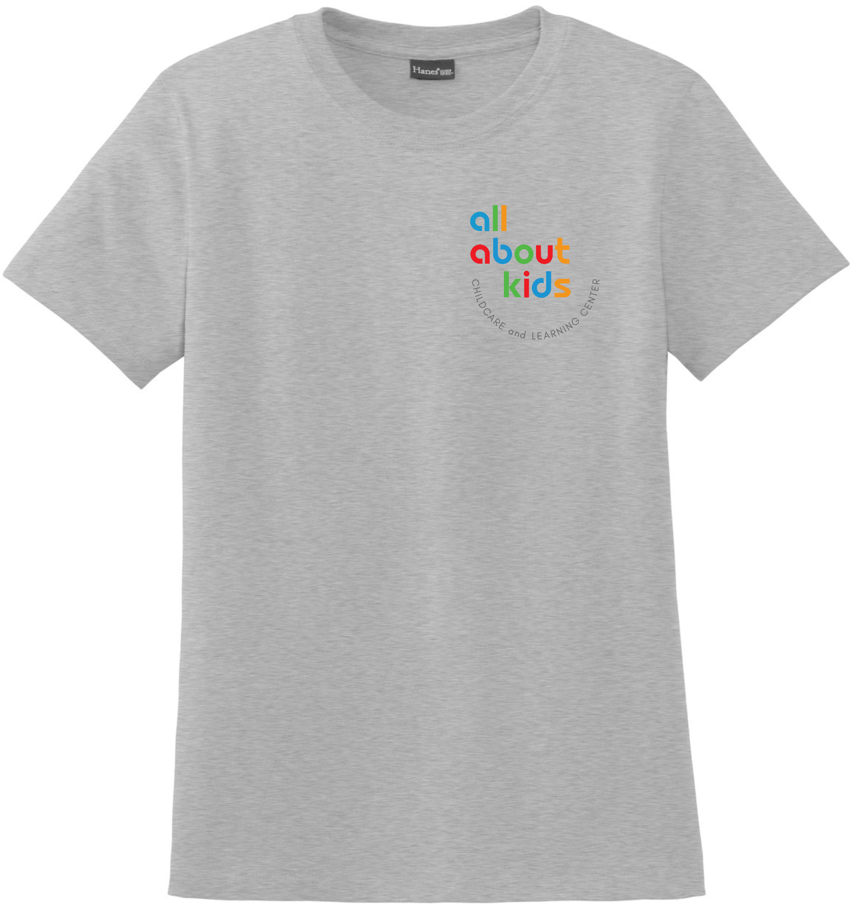 Hanes® – Ladies Perfect-T Cotton T-Shirt - SL04 (Grey Left Chest Logo)