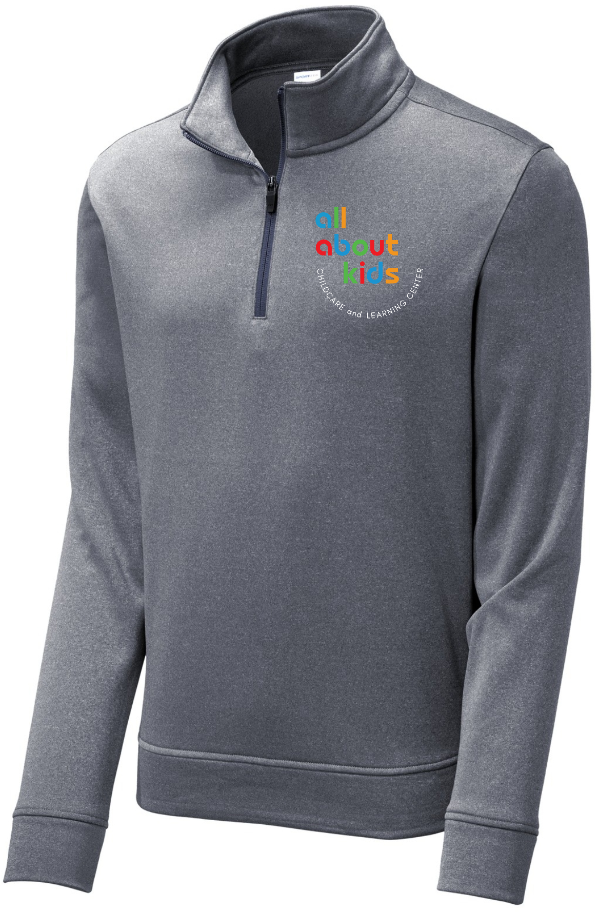 Sport-Tek ® PosiCharge ® Sport-Wick ® Heather Fleece 1/4-Zip Pullover – ST263 (White Logo Left Chest)