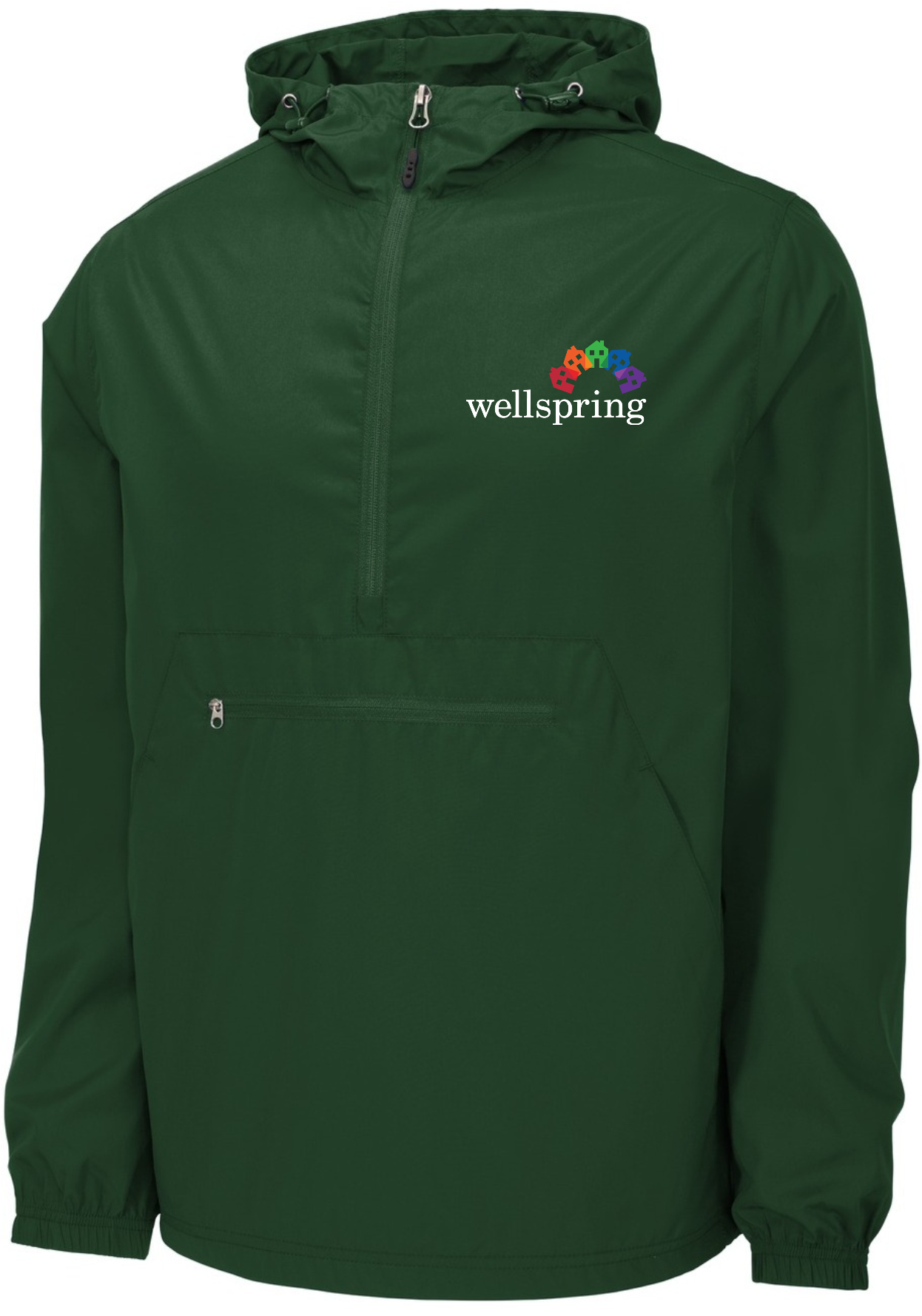 Sport-Tek® Packable Anorak - JST66 (White Rainbow Logo)