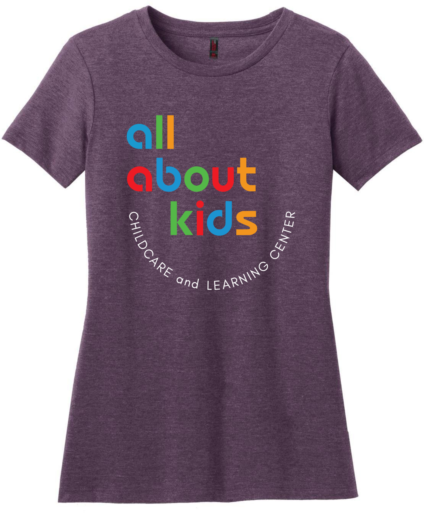 District® Women’s Perfect Blend® CVC Tee - DM108L (White Full Front Logo)