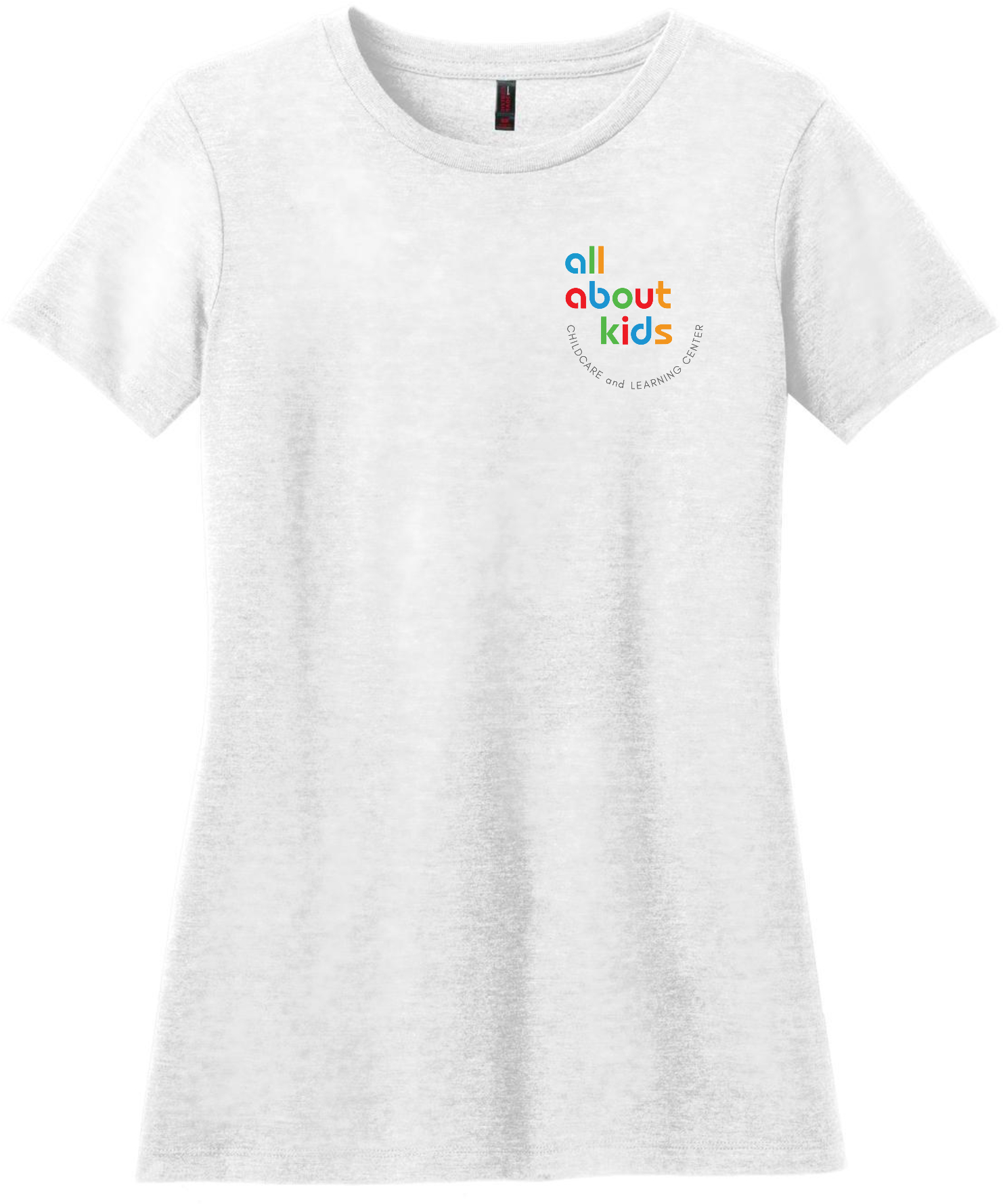 District® Women’s Perfect Blend® CVC Tee - DM108L (Grey Left Chest Logo)