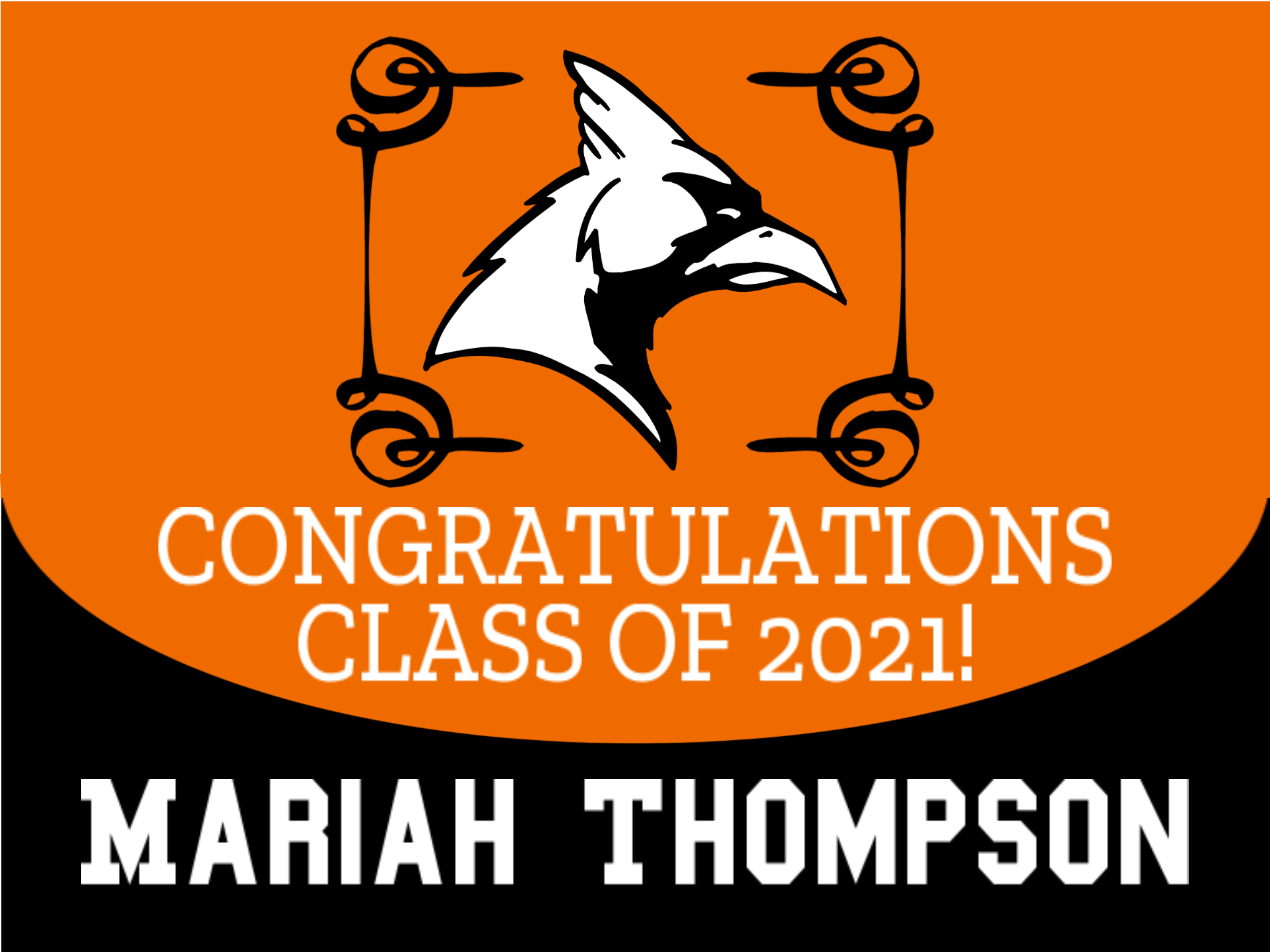 Yard Sign Graduation Tags grad, graduation, mascot, name, names, students, senior, seniors