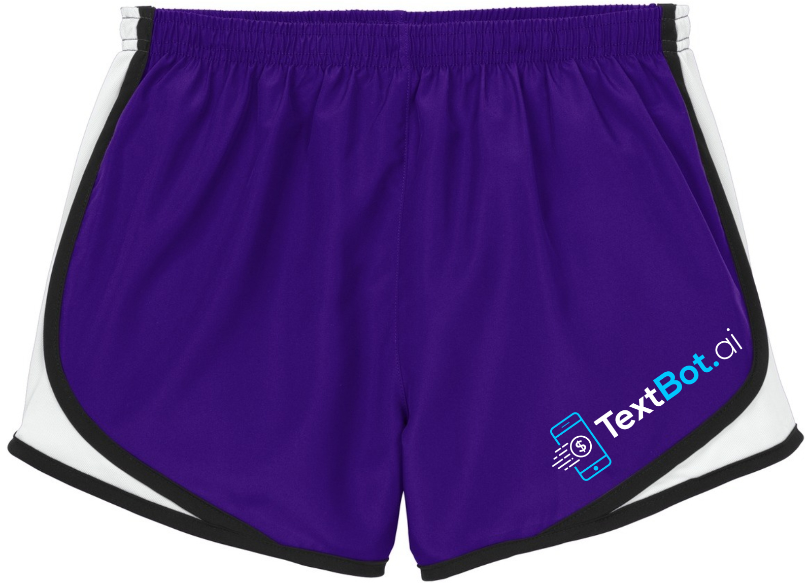 womens athletic shorts purp color logo