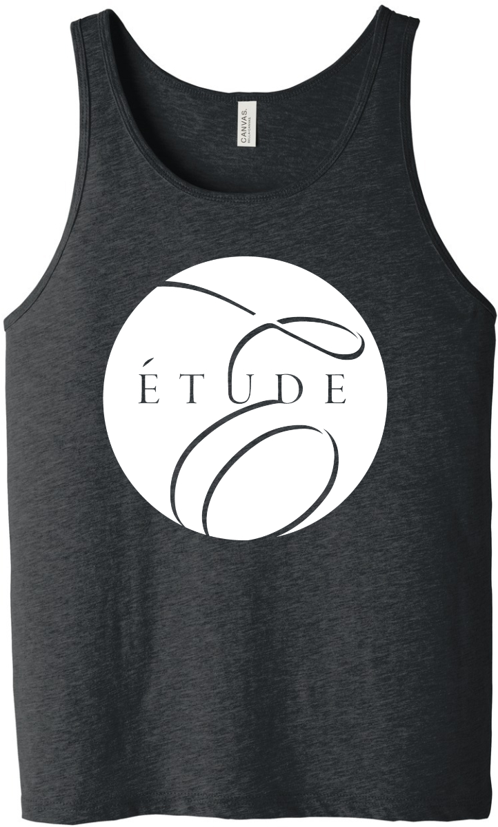 Bella+Canvas Unisex Jersey Tank - Dk Grey Heather - Circle