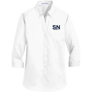 Stambaugh Ness Standard Ladies 3/4-Sleeve Button Up