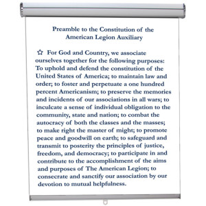 American Legion Preamble Hanging Retractable banner