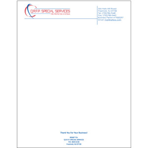QRFP Special Services Invoice
