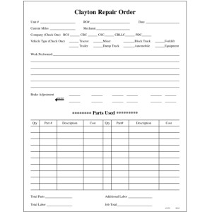 Repair Order Pads