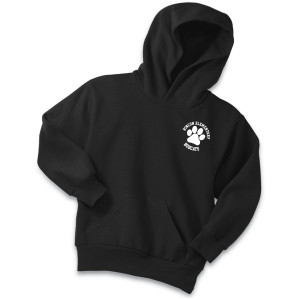 PC90YH black youth hoodie