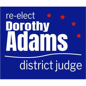 Yard Sign, Political – 16.75 x 19.75 – Tags: politics, elect, election, campaign, vote, candidate, re-elect, re elect, reelect, district judge
