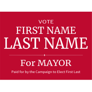Yard Sign, Political – 18 x 24 – Tags: politics, elect, election, campaign, vote, candidate, judge, slogan, motto