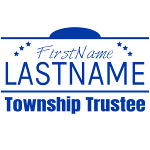 Poly Bag Sign, Political – 16 x 24 – Tags: re-elect, elect, election, politics, campaign, township, trustee, twp, township trustee