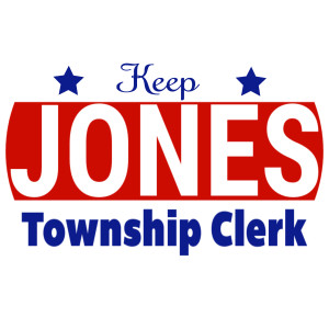 Poly Bag Sign, Political – 16 x 24 – Tags: re-elect, elect, election, politics, campaign, township clerk, township, clerk