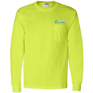 Long Sleeve Pocket Tee - Safety Green