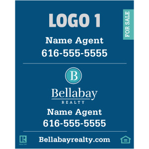 30 x 24 Real Estate Sign - 2 Logos