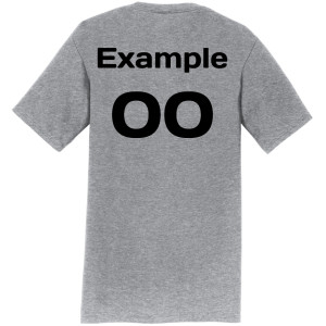names and numbers tee