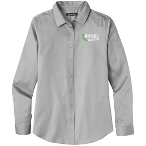 AI Port Authority Ladies Long Sleeve Button Up