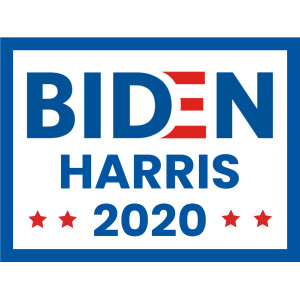 Yard Sign, Political – 18 x 24 – Tags: biden, harris, election, 2020, poll, vote, campaign, support, president, presidential, race