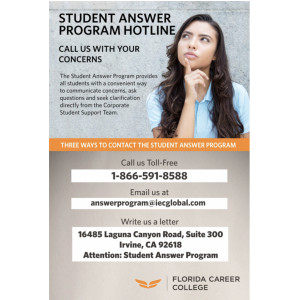 STUDENT ANSWER PROGRAM HOTLINE POSTER
