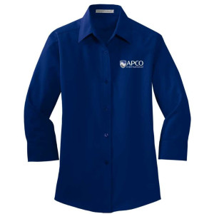 APCO - Ladies 3/4 Sleeve Button Up Shirt - L612