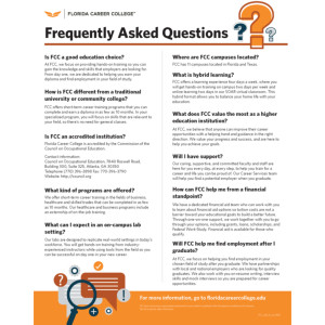 Frequently Asked Question (FAQ) Flyer