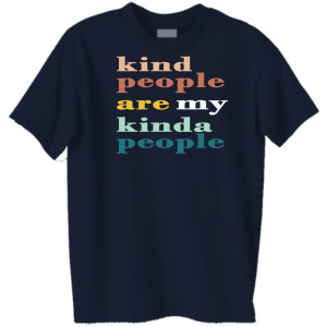 YOUTH - SS T - Kind People - Navy - Color Print