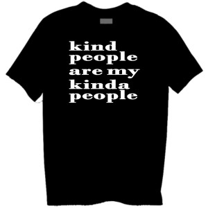 YOUTH - SS T - Kind People - Black - White Print