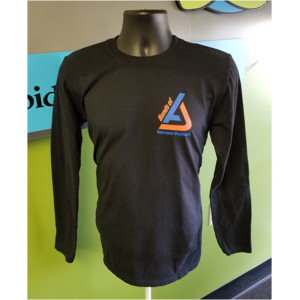 Long Sleeve Gildan Softstyle - Left Chest - Black