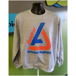 Long Sleeve Gildan Sweatshirt - Full Front - Heather Grey