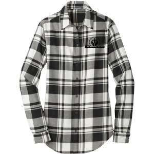 Port Authority ® Ladies Plaid Flannel Tunic LW668 (Black Logo)