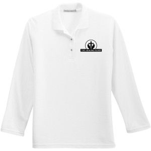 Port Authority® Ladies Silk Touch™ Long Sleeve Polo L500LS (Black Logo)