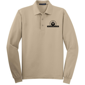 Port Authority® Silk Touch™ Long Sleeve Polo K500LS (Black Logo)