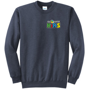 Port & Company® Core Fleece Crewneck Sweatshirt - PC78 (White Logo)