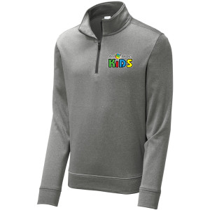 Sport-Tek ® PosiCharge ® Sport-Wick ® Heather Fleece 1/4-Zip Pullover - ST263 (White Logo)