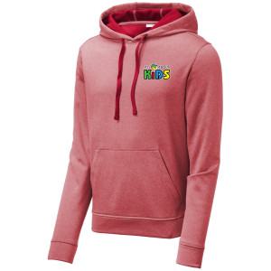 Sport-Tek ® PosiCharge ® Sport-Wick ® Heather Fleece Hooded Pullover - ST264 (White Logo)