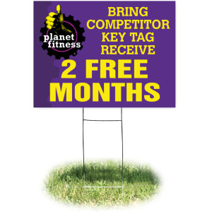 Yard Sign With H Stakes (2 Months Free)
