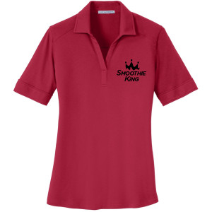Port Authority® Ladies Silk Touch™ Interlock Performance Polo L5200 (Black)