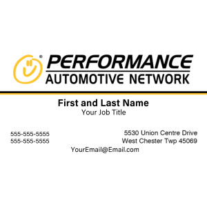 Performance Automotive Network - Business Cards
