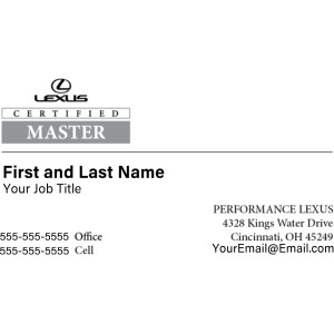 Performance Lexus - Business Cards Master