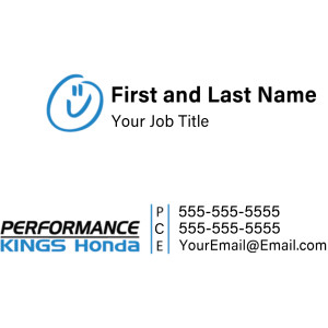 Performance Kings Honda – Business Cards (Kings Water Drive)