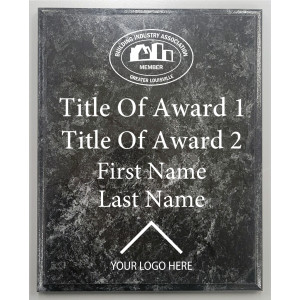 Improved Black Marble Finish Plaque DPBM810