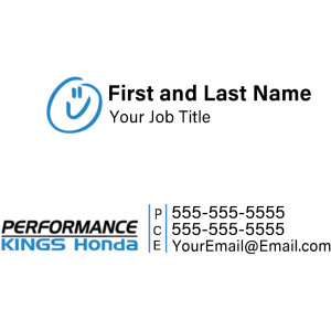 Performance Kings Honda – Business Cards (Kings Water Drive)