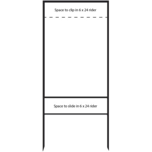 30 x 24 Real Estate Frame with 2 Rider Slots