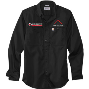 Building Institute – Carhartt® Rugged Professional™ Series Long Sleeve Shirt (White Logo) (Add Your Own)