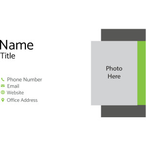 White Business card With Photo