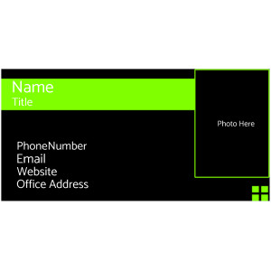 Black Business card with Photo