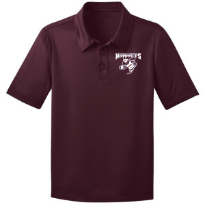 Y540 Maroon Polyester Polo YOUTH