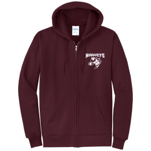 PC78ZH Maroon Zip Hoodie ADULT