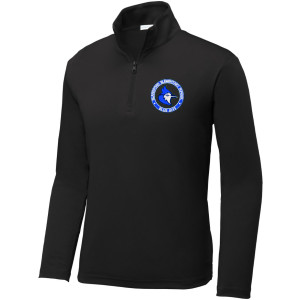 YST357 Black 1/4 Zip Polyester YOUTH